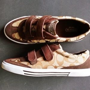Coach Suede Shoes - Khaki/Chestnut - New w/Box